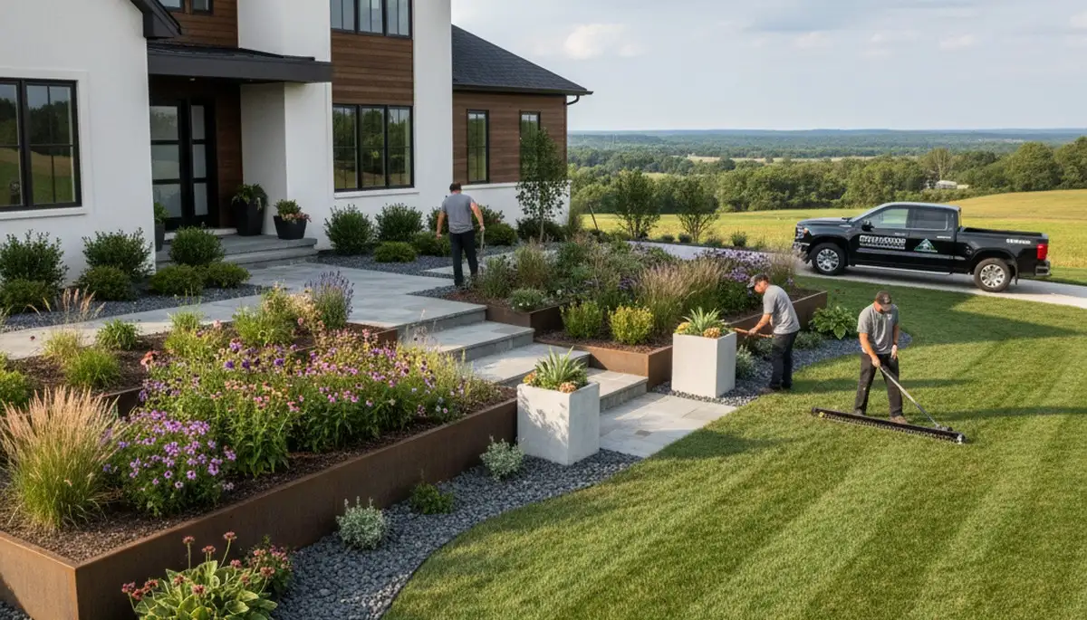 Landscaping service in Louisville, KY for residential lawn care and yard maintenance