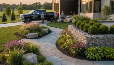 Louisville, KY landscaping service for lawn care and yard maintenance by LawnCareLouisville.com