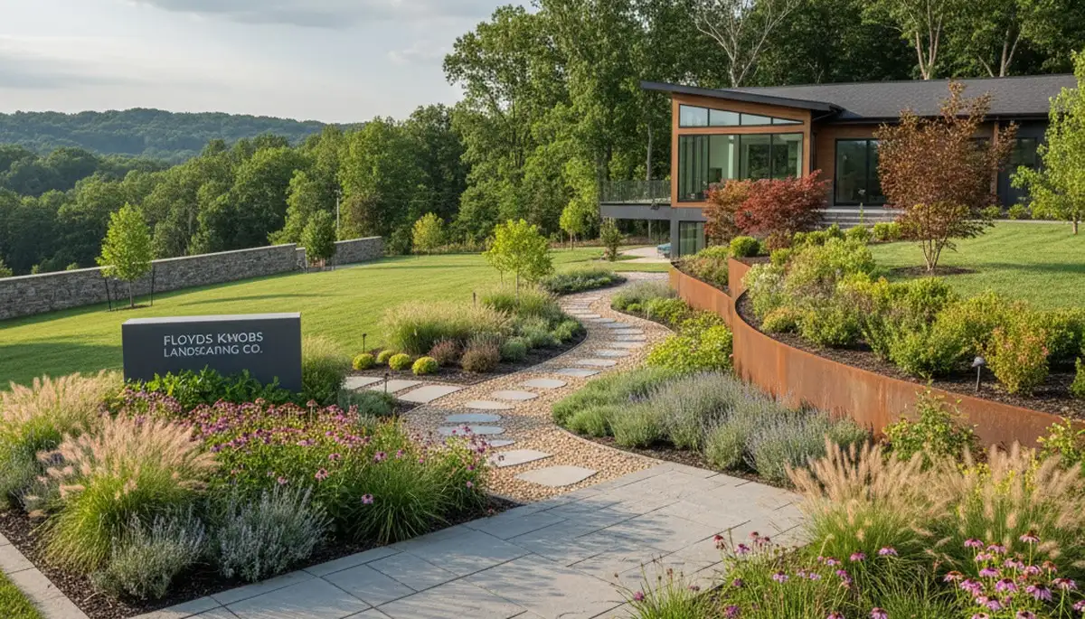 Landscaping crew in Louisville, KY providing professional lawn care and outdoor maintenance
